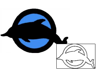 Dolphin Tattoo Marine Life tattoo | WIF-00228