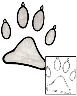 Paw Print Tattoo Animal tattoo | WIF-00237