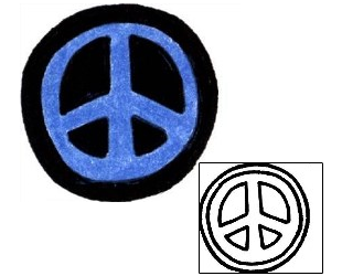 Peace Symbol Tattoo Miscellaneous tattoo | WIF-00241