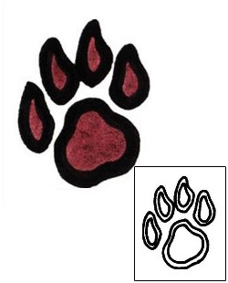 Paw Print Tattoo WIF-00282