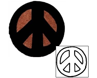 Peace Symbol Tattoo Miscellaneous tattoo | WIF-00290