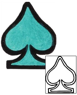 Gambling Tattoo Green Spade Tattoo