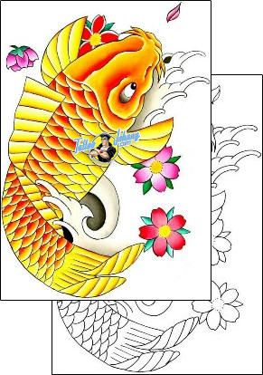 Fish Tattoo marine-life-fish-tattoos-steve-wickert-wkf-00012