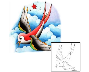 Swallow Tattoo Animal tattoo | WKF-00048