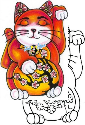 Cat Tattoo animal-cat-tattoos-wendy-m-pahis-wyf-00020