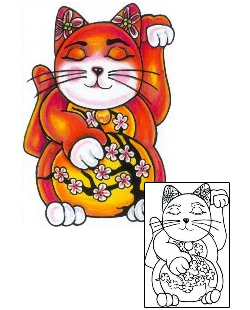 Cat Tattoo Plant Life tattoo | WYF-00020