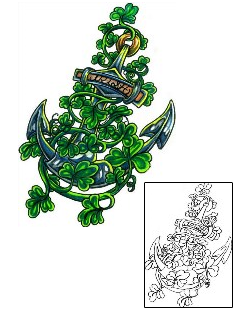 Anchor Tattoo Plant Life tattoo | WYF-00051