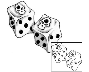 Dice Tattoo Gambling tattoo | X2F-00022