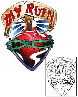 Sacred Heart Tattoo Religious & Spiritual tattoo | ZMF-00011