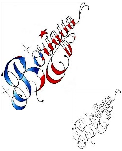 Picture of Boriqua Lettering Tattoo