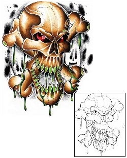 Scary Tattoo Horror tattoo | ZMF-00074