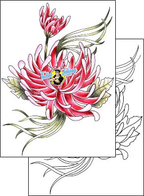 Flower Tattoo plant-life-flowers-tattoos-zaza-zzf-00034