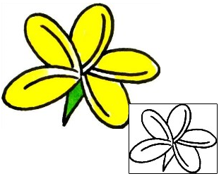 Plumeria Tattoo Plant Life tattoo | x1F-00003