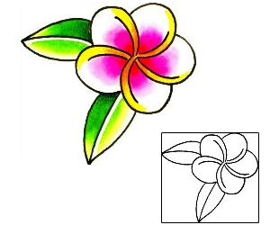 Plumeria Tattoo Plant Life tattoo | x1F-00016