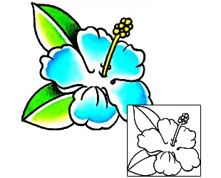 Hibiscus Tattoo Plant Life tattoo | x1F-00029