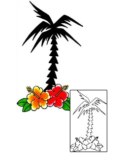 Palm Tree Tattoo Plant Life tattoo | x1F-00064