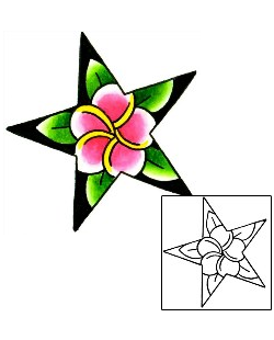 Plumeria Tattoo Astronomy tattoo | x1F-00093