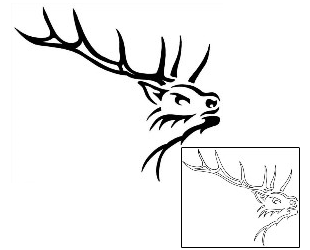 Deer Tattoo Tattoo Styles tattoo | x1F-00131